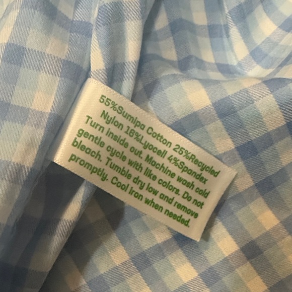 3 for $33 Criquet Light Blue Checkered Men's Shirt - Picture 4 of 4